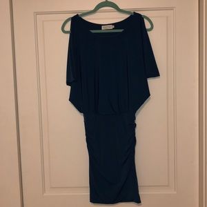 Velvet by Graham and Spencer Blue Ruched Dress